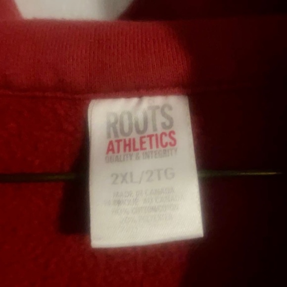 Girls 2XL Red Roots Quarter Zip Crewneck Sweater - Picture 2 of 3